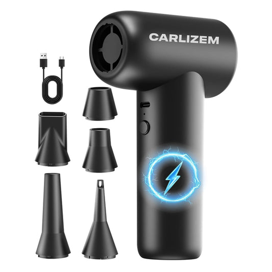 Carlizem Powerful Air Duster 140000 RPM 5000 Mah Cordless Air Blower Machine Brushless Motor| Air Blower for Dust Cleaning, Car, PC, Home | Type-C Rechargeable Mini | Portable Leaf Blower for Cleaning