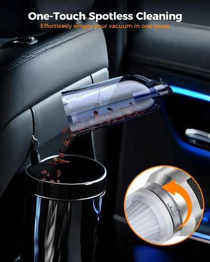 Carlizem TurboJet 500 [4-in-1] Powerful & Fully Wireless Car Vacuum Cleaner & Air Blower - 18000PA 4X More Suction Power - BLDC Long Life Motor - 3 Suction Speeds - 6000 mah mins Rechargeable