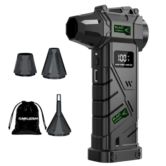 Carlizem TurboJet Blast 150000 RPM India's Most Powerful Air Duster 8000 Mah Cordless Air Blower for Dust Cleaning, Car, PC, Home | Brushless Motor Type-C Rechargeable Mini Portable