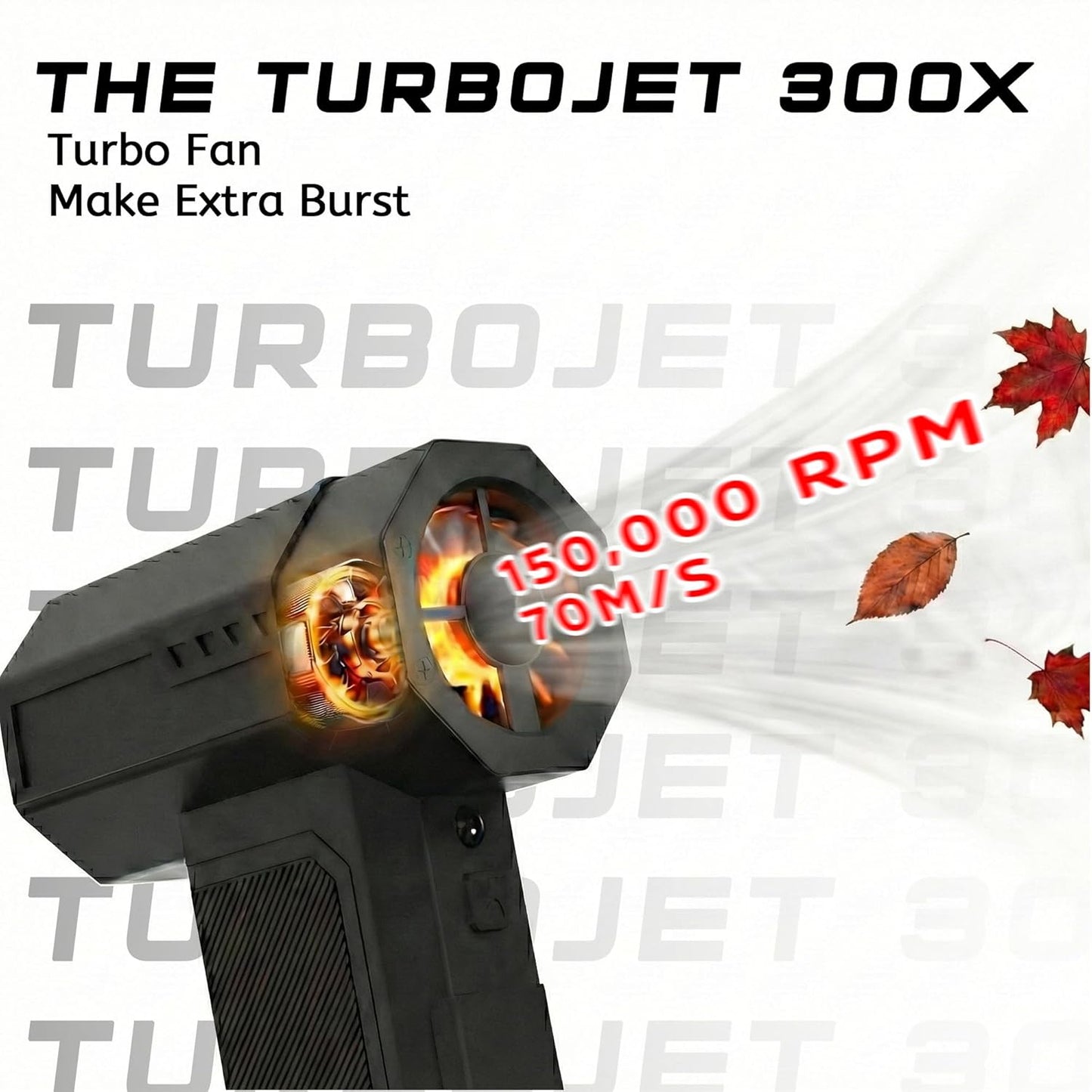 Carlizem TurboJet 300X Powerful Air Duster 150000 RPM 7500 Mah Cordless Air Blower Machine Brushless Motor| Air Blower for Dust Cleaning, Car, PC, Home | Type-C Rechargeable Mini | Portable Leaf Blower for Cleaning