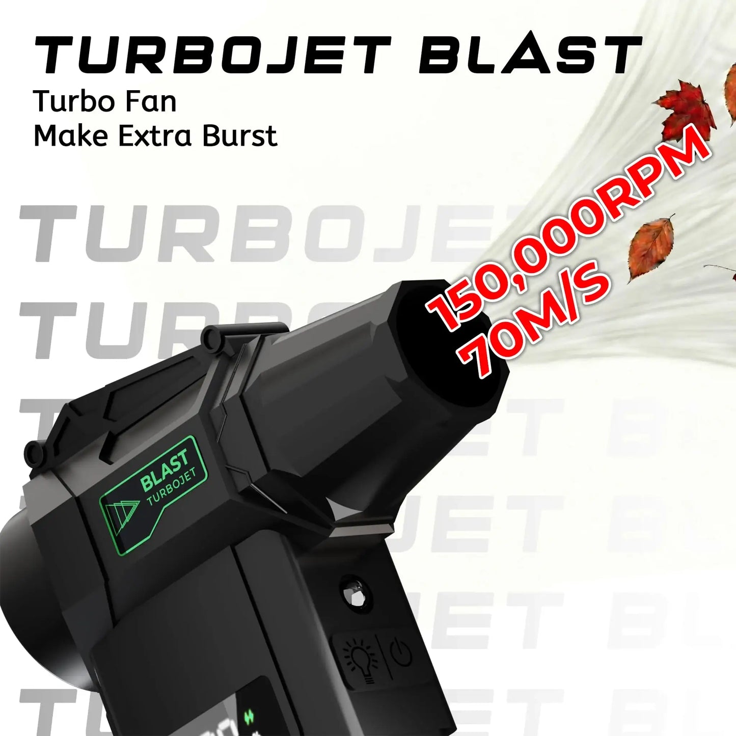 Carlizem TurboJet Blast 150000 RPM India's Most Powerful Air Duster 8000 Mah Cordless Air Blower for Dust Cleaning, Car, PC, Home | Brushless Motor Type-C Rechargeable Mini Portable